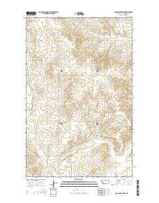 Long Creek West Montana Current topographic map, 1:24000 scale, 7.5 X 7.5 Minute, Year 2014