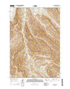 Long Draw Montana Current topographic map, 1:24000 scale, 7.5 X 7.5 Minute, Year 2014