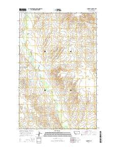 Lookout Montana Current topographic map, 1:24000 scale, 7.5 X 7.5 Minute, Year 2014