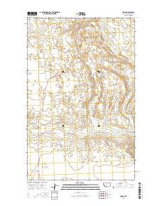 Loring Montana Current topographic map, 1:24000 scale, 7.5 X 7.5 Minute, Year 2014