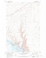 Lothair Montana Historical topographic map, 1:24000 scale, 7.5 X 7.5 Minute, Year 1970
