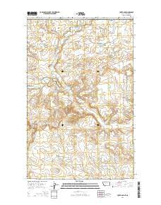 Love Rock Montana Current topographic map, 1:24000 scale, 7.5 X 7.5 Minute, Year 2014