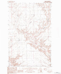 Lovejoy Montana Historical topographic map, 1:24000 scale, 7.5 X 7.5 Minute, Year 1984
