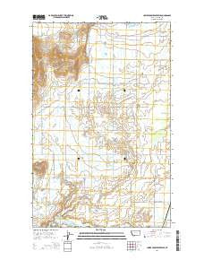 Lower Crow Reservoir Montana Current topographic map, 1:24000 scale, 7.5 X 7.5 Minute, Year 2014