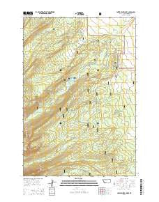 Lower Miner Lakes Montana Current topographic map, 1:24000 scale, 7.5 X 7.5 Minute, Year 2014
