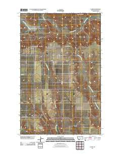 Lustre Montana Historical topographic map, 1:24000 scale, 7.5 X 7.5 Minute, Year 2011