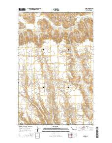 Lustre Montana Current topographic map, 1:24000 scale, 7.5 X 7.5 Minute, Year 2014