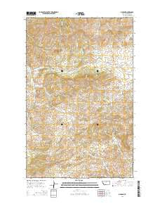 Maddux Montana Current topographic map, 1:24000 scale, 7.5 X 7.5 Minute, Year 2014
