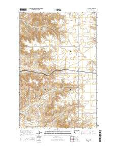 Madoc Montana Current topographic map, 1:24000 scale, 7.5 X 7.5 Minute, Year 2014