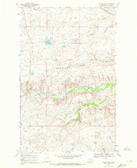 Magee Ranch Montana Historical topographic map, 1:24000 scale, 7.5 X 7.5 Minute, Year 1968