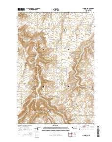 Mahoney Hill Montana Current topographic map, 1:24000 scale, 7.5 X 7.5 Minute, Year 2014