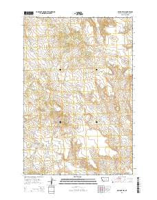 Mailbox Hill Montana Current topographic map, 1:24000 scale, 7.5 X 7.5 Minute, Year 2014