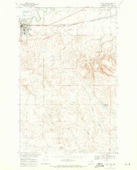 Malta East Montana Historical topographic map, 1:24000 scale, 7.5 X 7.5 Minute, Year 1968