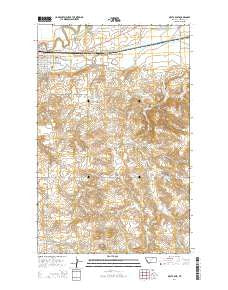 Malta East Montana Current topographic map, 1:24000 scale, 7.5 X 7.5 Minute, Year 2014