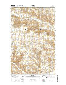 Malta NW Montana Current topographic map, 1:24000 scale, 7.5 X 7.5 Minute, Year 2014