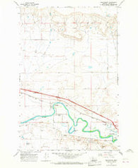 Manchester Montana Historical topographic map, 1:24000 scale, 7.5 X 7.5 Minute, Year 1965