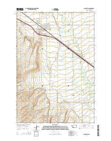 Manhattan Montana Current topographic map, 1:24000 scale, 7.5 X 7.5 Minute, Year 2014