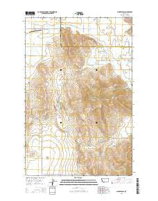 Markle Pass Montana Current topographic map, 1:24000 scale, 7.5 X 7.5 Minute, Year 2014