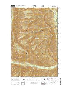 Marmot Mountain Montana Current topographic map, 1:24000 scale, 7.5 X 7.5 Minute, Year 2014
