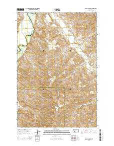 Marsh Coulee Montana Current topographic map, 1:24000 scale, 7.5 X 7.5 Minute, Year 2014