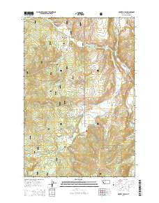Maukey Gulch Montana Current topographic map, 1:24000 scale, 7.5 X 7.5 Minute, Year 2014
