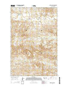 Maxwell Coulee Montana Current topographic map, 1:24000 scale, 7.5 X 7.5 Minute, Year 2014