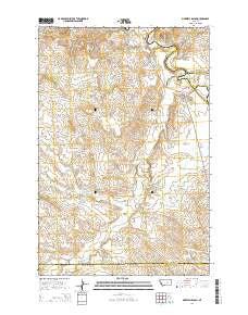 Maxwell Ranch Montana Current topographic map, 1:24000 scale, 7.5 X 7.5 Minute, Year 2014