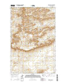 McBridy Spring Montana Current topographic map, 1:24000 scale, 7.5 X 7.5 Minute, Year 2014