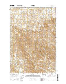 McClure Reservoir Montana Current topographic map, 1:24000 scale, 7.5 X 7.5 Minute, Year 2014