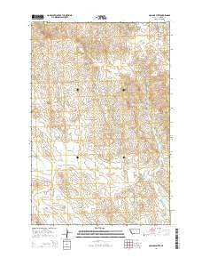 McGinnis Butte Montana Current topographic map, 1:24000 scale, 7.5 X 7.5 Minute, Year 2014
