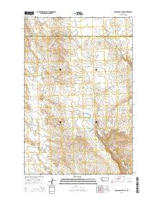 McGinnis Butte SE Montana Current topographic map, 1:24000 scale, 7.5 X 7.5 Minute, Year 2014