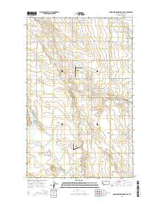 McKinnsey Reservoir East Montana Current topographic map, 1:24000 scale, 7.5 X 7.5 Minute, Year 2014