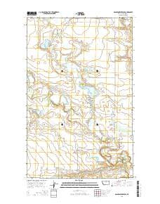 McLaren Reservoir Montana Current topographic map, 1:24000 scale, 7.5 X 7.5 Minute, Year 2014