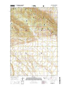 Mead Creek Montana Current topographic map, 1:24000 scale, 7.5 X 7.5 Minute, Year 2014