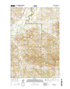 Melstone Montana Current topographic map, 1:24000 scale, 7.5 X 7.5 Minute, Year 2014