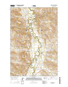 Melstone NE Montana Current topographic map, 1:24000 scale, 7.5 X 7.5 Minute, Year 2014