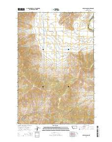 Melton Ranch Montana Current topographic map, 1:24000 scale, 7.5 X 7.5 Minute, Year 2014