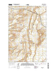 Merino Montana Current topographic map, 1:24000 scale, 7.5 X 7.5 Minute, Year 2014