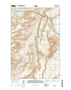Merino Montana Current topographic map, 1:24000 scale, 7.5 X 7.5 Minute, Year 2014