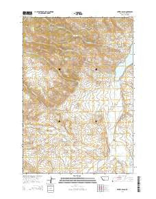 Metzel Ranch Montana Current topographic map, 1:24000 scale, 7.5 X 7.5 Minute, Year 2014