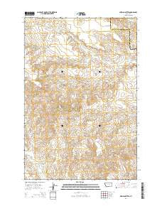 Mexican Buttes Montana Current topographic map, 1:24000 scale, 7.5 X 7.5 Minute, Year 2014