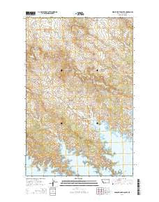 Middle Eighth Coulee Montana Current topographic map, 1:24000 scale, 7.5 X 7.5 Minute, Year 2014