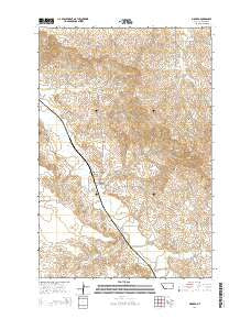 Mildred Montana Current topographic map, 1:24000 scale, 7.5 X 7.5 Minute, Year 2014