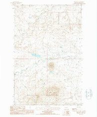 Miles Butte Montana Historical topographic map, 1:24000 scale, 7.5 X 7.5 Minute, Year 1987