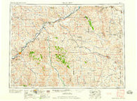 Miles City Montana Historical topographic map, 1:250000 scale, 1 X 2 Degree, Year 1958