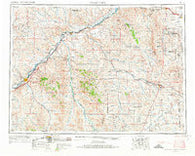 Miles City Montana Historical topographic map, 1:250000 scale, 1 X 2 Degree, Year 1953