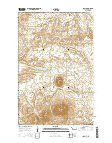 Miles Butte Montana Current topographic map, 1:24000 scale, 7.5 X 7.5 Minute, Year 2014