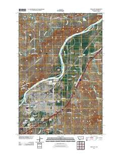 Miles City Montana Historical topographic map, 1:24000 scale, 7.5 X 7.5 Minute, Year 2011
