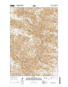 Miles City Creek Montana Current topographic map, 1:24000 scale, 7.5 X 7.5 Minute, Year 2014