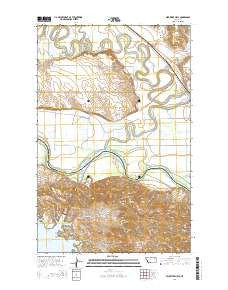 Milk River Hills Montana Current topographic map, 1:24000 scale, 7.5 X 7.5 Minute, Year 2014